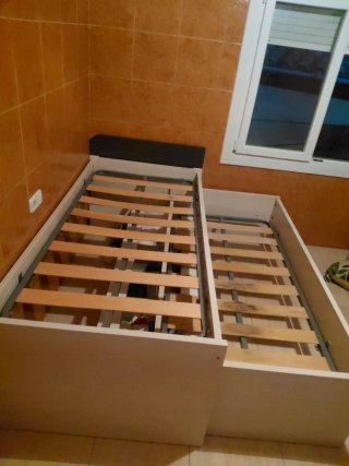 Cama de dos con 3 cajones