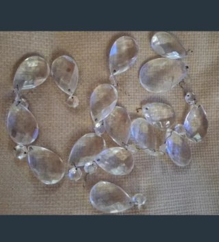 16 Lágrimas de lámpara de cristal