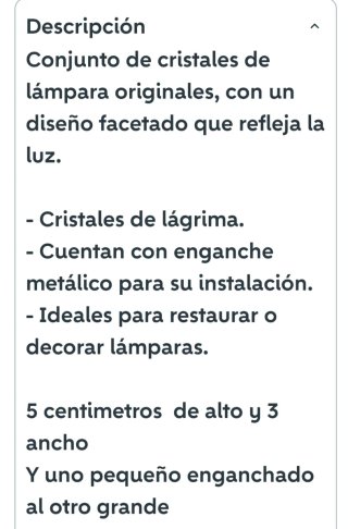 16 Lágrimas de lámpara de cristal