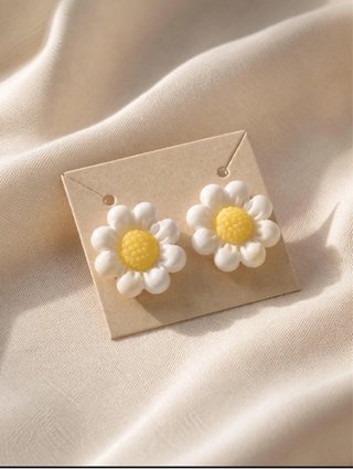 Pendientes Margarita Blanco y Amarillo
