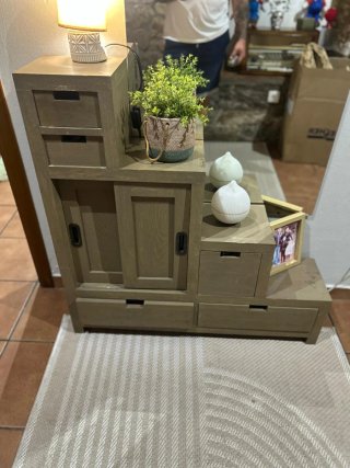 Mueble recibidor de madera