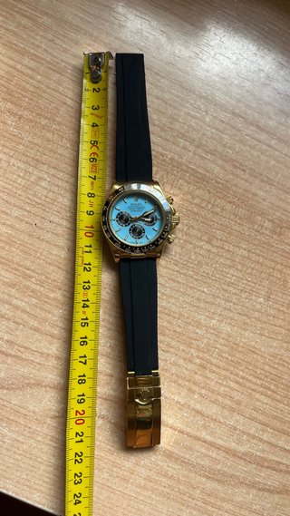 Reloj Automático Dorado y Azul
