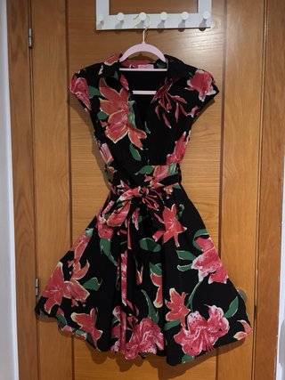 Vestido corto flores S