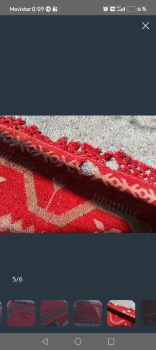 Colcha antigua telar roja, 45 unidad