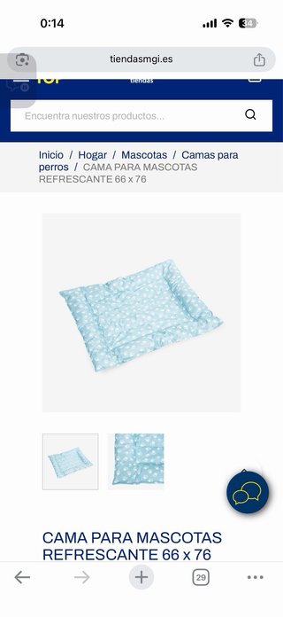Cama refrescante para mascotas 66x76 cm