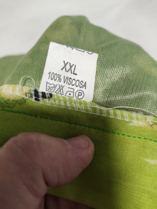 Falda gasa floral verde XXL