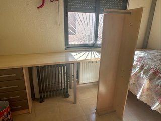 Cama nido con cajones, baúl, Escritorio y estante