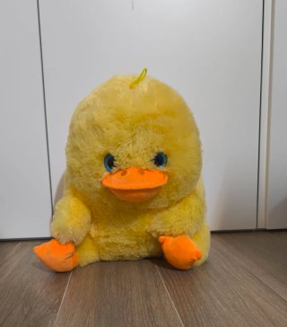 Peluche de pato amarillo grande