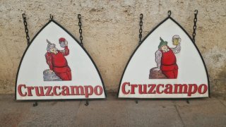 2 Carteles Cruzcampo antiguos años 80