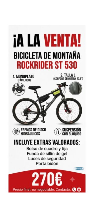 Bicicleta Rockrider ST 540 27.5.tallaL