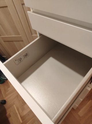 Cómoda MALM Ikea 6 cajones blanca espejo