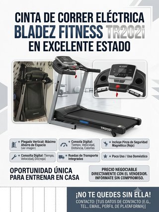 Cinta Correr Eléctrica Bladez Fitness TR2021