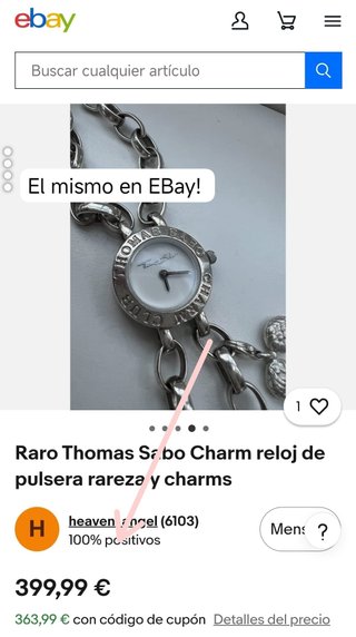 Reloj original Thomas Sabo en Plata 925