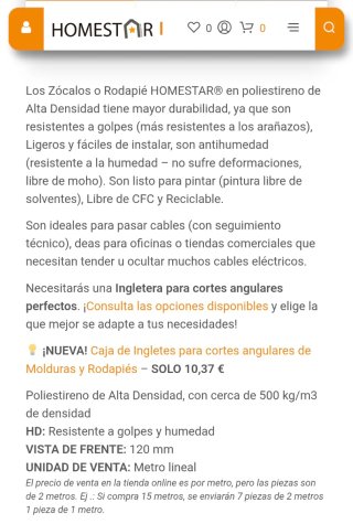 Rodapiés blancos (se regalan)