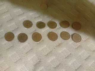 Lote de 10 monedas antiguas Pesetas