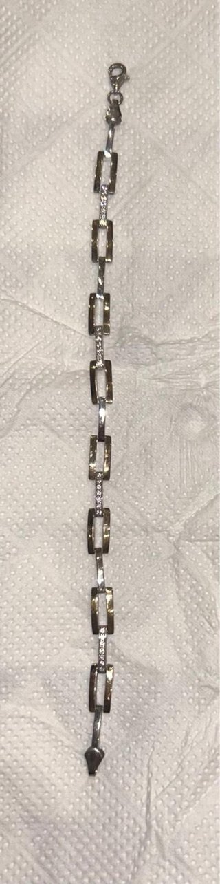 Pulsera plata con circonitas