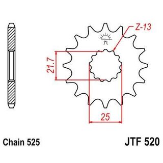 Piñón de ataque de transmisión delantero A6D5