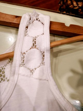 Vestido blanco bordado talla 12-13