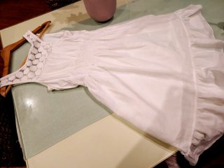 Vestido blanco bordado talla 12-13