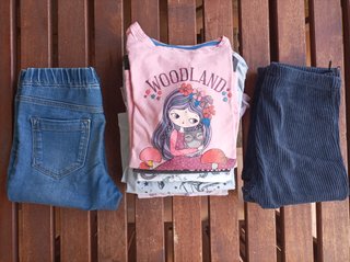 Lote Ropa manga larga Niña T122 (8 Prendas)