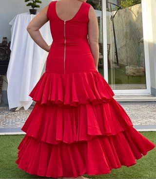 Traje de Flamenca Talla 42-44 rojo