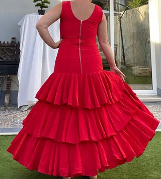 Traje de Flamenca Talla 42-44 rojo