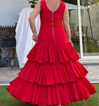 Traje de Flamenca Talla 42-44 rojo