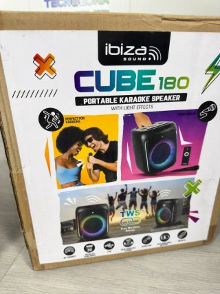 Altavoz Portátil Ibiza CUBE 180 Karaoke