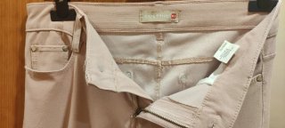 Pantalón pitillo elástico rosa claro