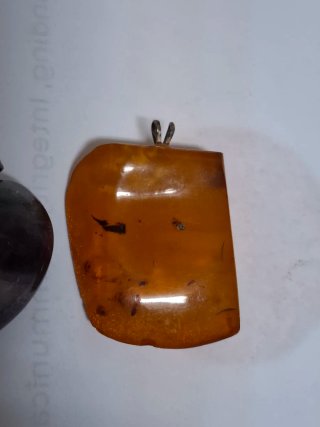 Lote 3 colgantes minerales y plata