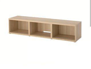 Mueble modular blanco y madera Ikea