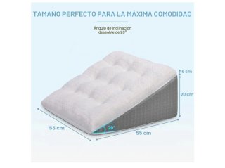 Cojín Cuña Kavargo Cama/Sofá Gris y Blanco