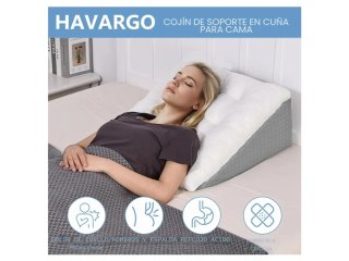 Cojín Cuña Kavargo Cama/Sofá Gris y Blanco