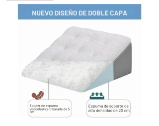 Cojín Cuña Kavargo Cama/Sofá Gris y Blanco