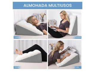 Cojín Cuña Kavargo Cama/Sofá Gris y Blanco