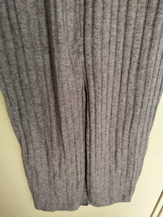 Vestido largo punto Zara gris