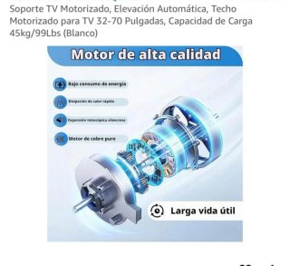Soporte techo TV hidráulico con pistón automático
