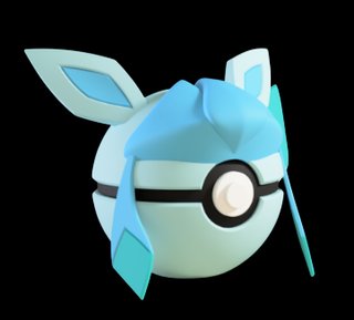 Pokeball de Glaceon Impresa en 3D