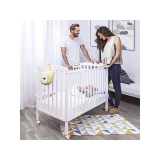 Asalvo 12371 cuna madera haya regulable ruedas