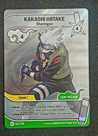 Carte Naruto Mythos TCG Kakashi Sharingan UC 16/13