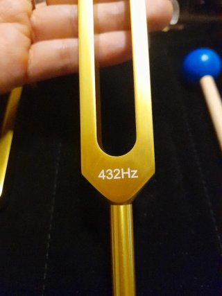 Set 3 Diapasones 128Hz 256Hz 432Hz Dorado