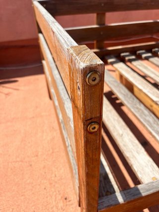 Sofá exterior y 2 palets madera