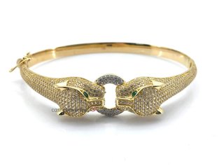 pulsera oro 18k con piedra con circonita