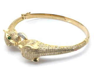 pulsera oro 18k con piedra con circonita