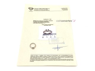sortija oro 18k con piedra con diamante