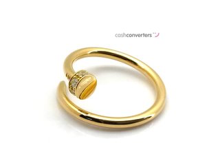 anillo oro 18k con circonita