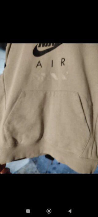 Sudadera Nike Air Beige y Negra Vintage