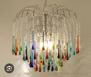 Lámpara Murano Auténtica Multicolor Cristal