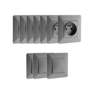 Zenitech Artezo set 7 prese 3 interruttori