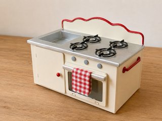 Cocina miniatura metal horno y fregadero